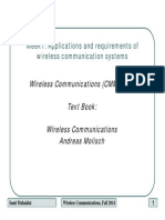 Wireless Communications (CMME 400) Text Book: Wireless Communications Andreas Molisch