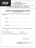 Tugas Contoh Surat Dokter