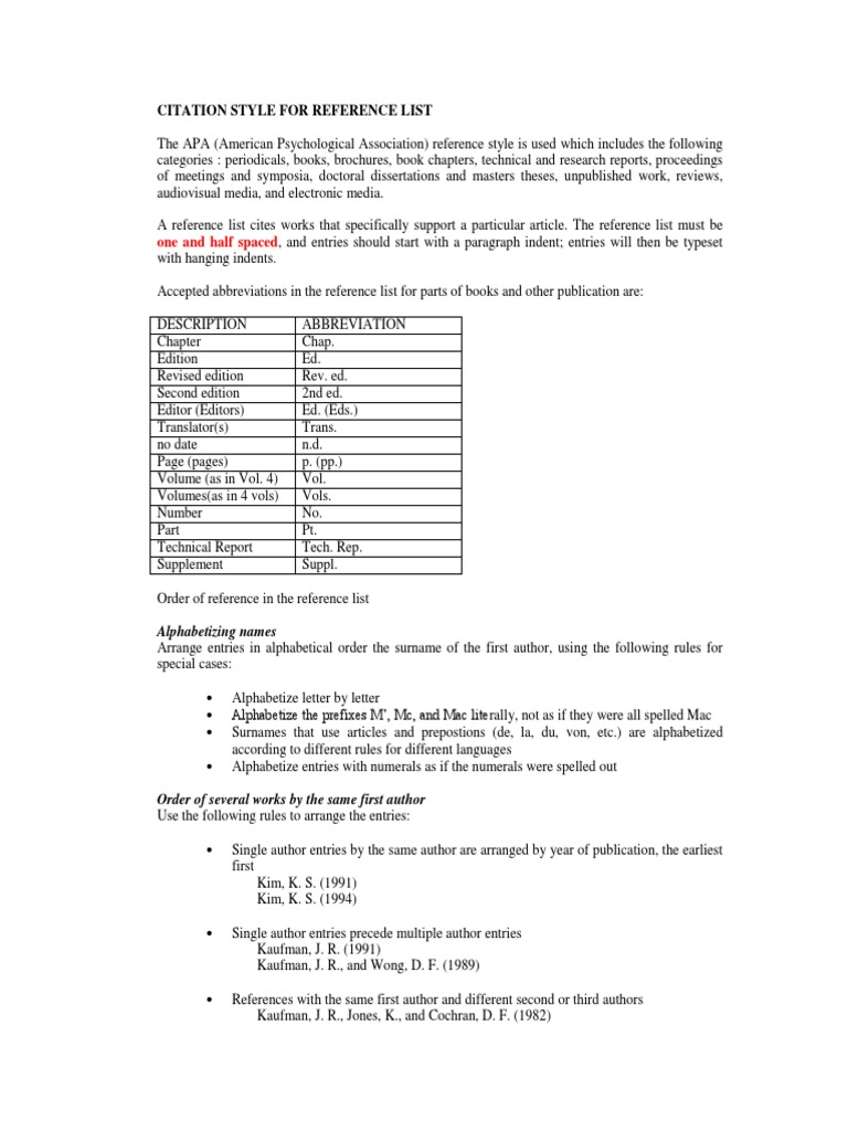 Citation In Reference List Uniform Resource Locator Email