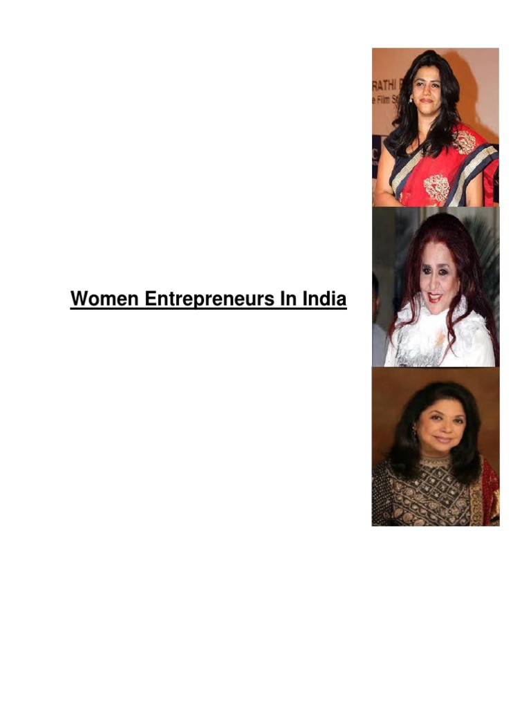 Women Entrepreneurs in India: Growth & Impact | PDF | Entrepreneurship ...