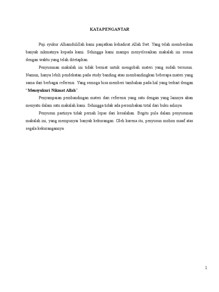Mensyukuri Nikmat Allah Pdf