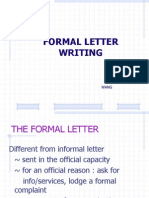 Formal Letter Writing