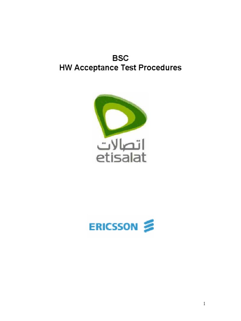 BSC Acceptance Test Procedures | PDF | Dvd | Command Line Interface