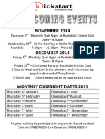 November 2014: TH ND TH TH TH RD ND ST TH TH TH RD