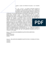 Ata Aprovacao Do Estatuto e Eleicao Da Direitoria PDF