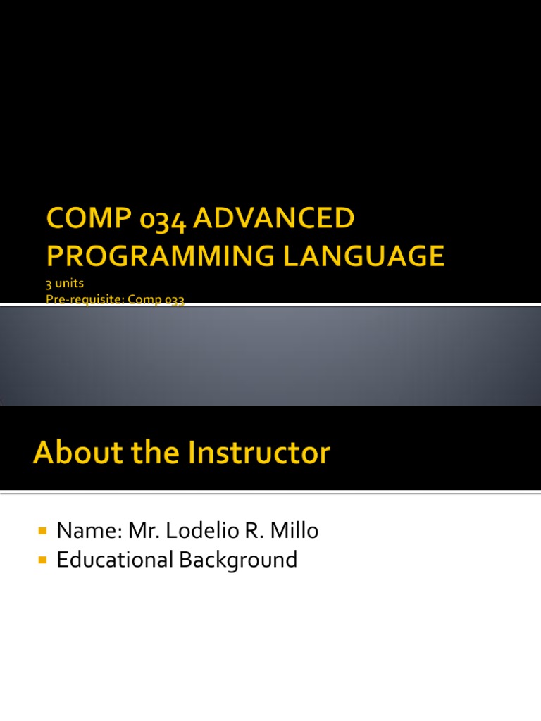 Comp 034 Advanced Programming Language - Prelim | PDF | Trigonometric ...