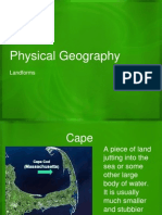physical geography- land landforms