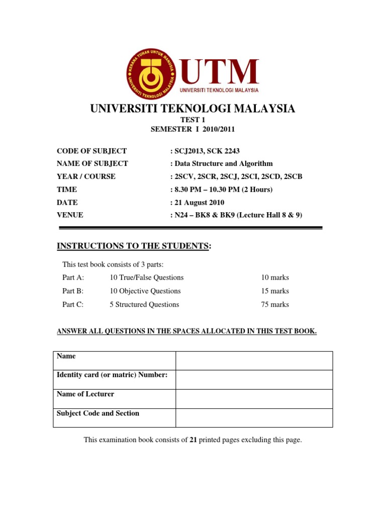 Data Structure | PDF | Theoretical Computer Science | Algorithms And ...