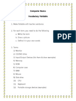 computer basics foldable