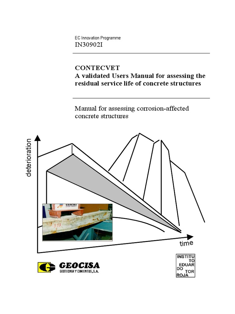 Concrete Structure Life Assessment Manual | PDF | Corrosion | Bending