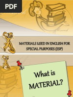 Materials use in English for Specific Purposes