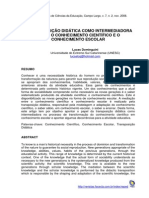 A Transposição Didática Como Intermediadora Entre o Conhecimento Científico e o Conhecimento Escolar PDF