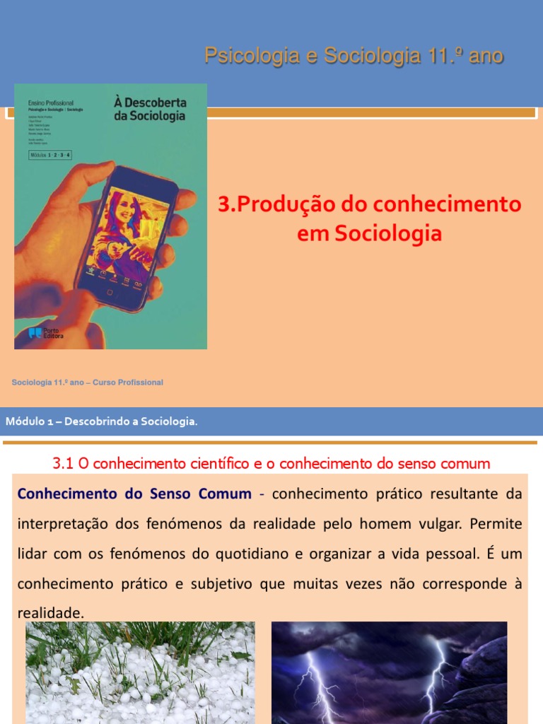 Conhecimento Científico e Senso Comum em Sociologia | PDF | Sociologia ...
