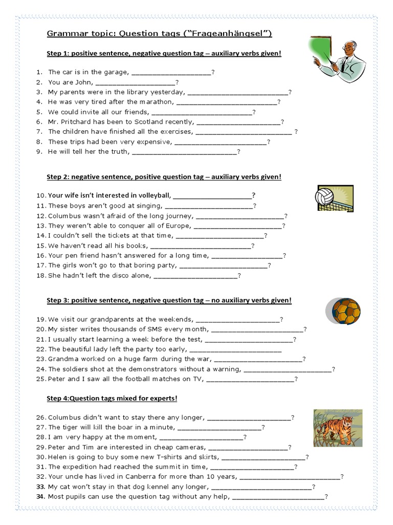 Grammar Topic Question Tags Pdf Question Morphology