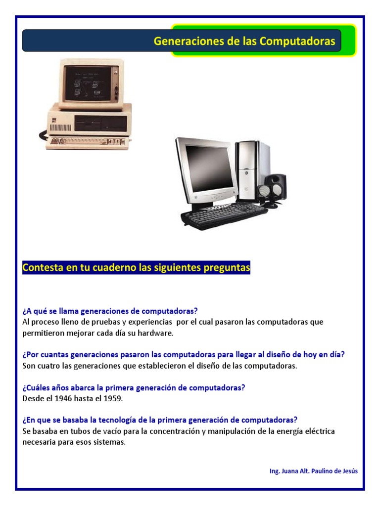Generación de Las Computadoras PDF | PDF | Microprocesador | Ibm