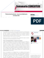 Semanariocomexperu Wordpress Com Telecomunicaciones Una Nece PDF