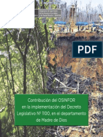 Contribución Del OSINFOR en La Implementación Del Decreto Legislativo N 1100, en El Departamento de Madre de Dios