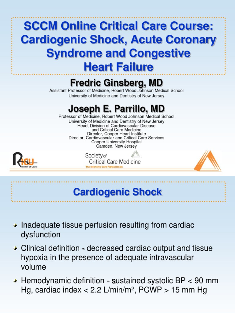 Cardiogenic Shock and Acute Coronary Syndrome | PDF | Percutaneous ...