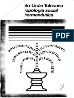 Carmelo Lisón Tolosana - Antropología Social y Hermenéutica PDF