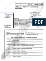 NBR 13043 - 1993 - Soldagem - Números e Nomes de Processos PDF