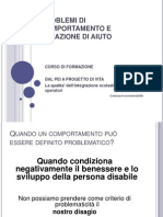 Problemi Di Comportamento e Relazione Di Aiuto