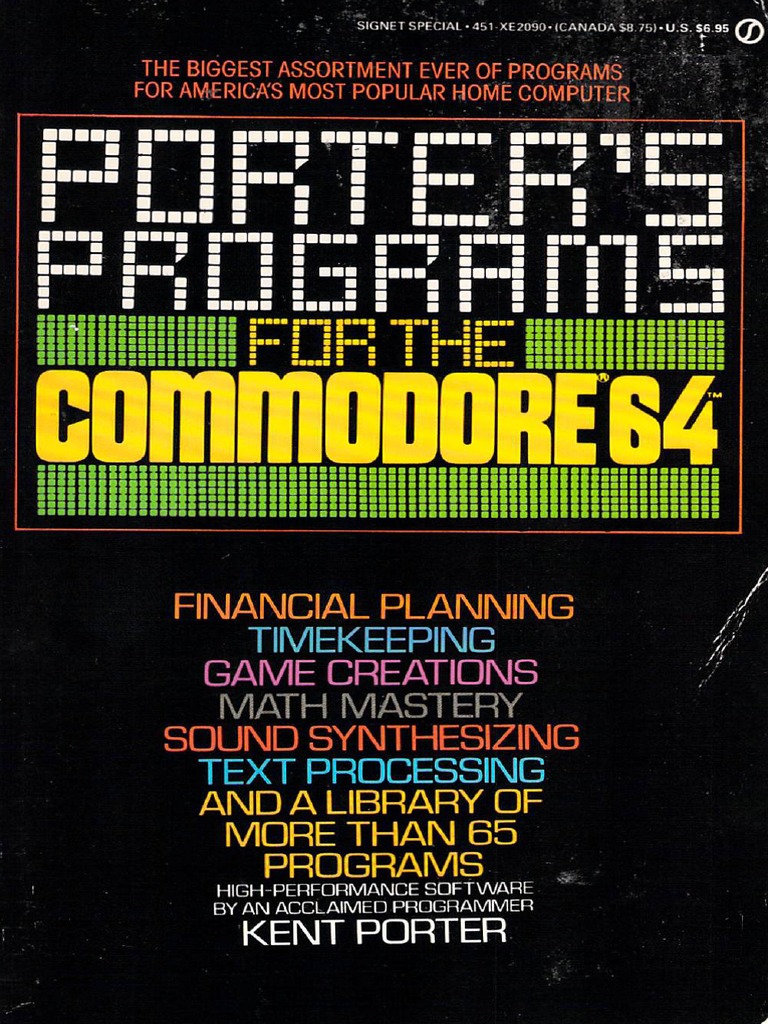 Porters Programs For The Commodore 64 PDF | PDF | Compact Cassette ...
