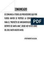 COMUNICADO