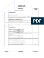 Chemistry p3 Trial SPM SMTJB 2014 Marking Scheme