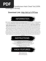Download Angry Birds Transformers Hack Cheat Tool 100 WorkingNo Survey by GenKVN SN244681288 doc pdf