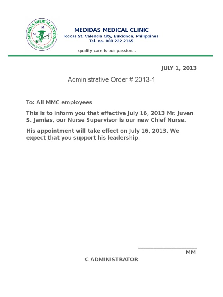 Administrative Order-Position Appt. | PDF