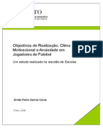 Monografia Simão Coroa (2009) - Objectivos, Motivação e Ansiedade No Futebol PDF