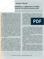 Demostración Geométrica y Explicación en Galileo. A Proposito de Las Cartas de 1612 Sobre Las Manchas Solares PDF