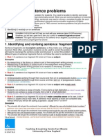 Sentence Problems for student of university