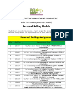 Personal Selling Assignment