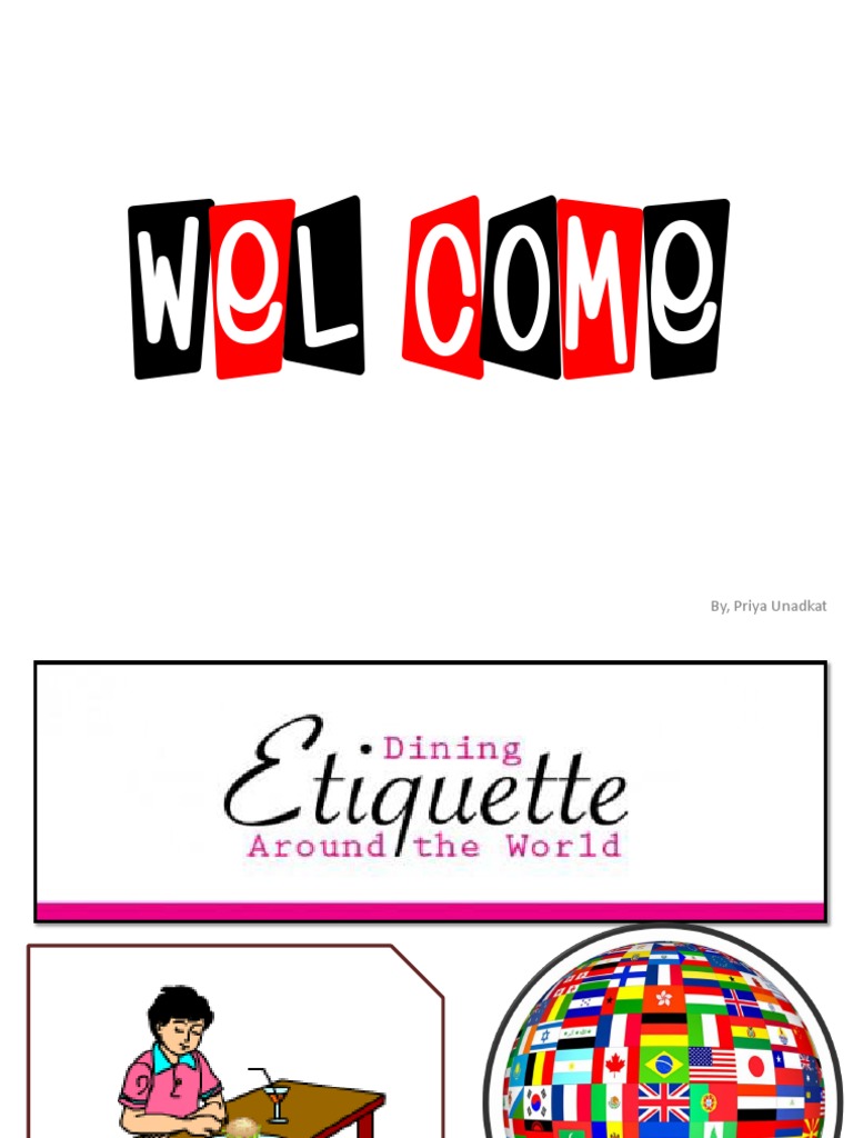 Dining Etiquette PDF Etiquette Gesture