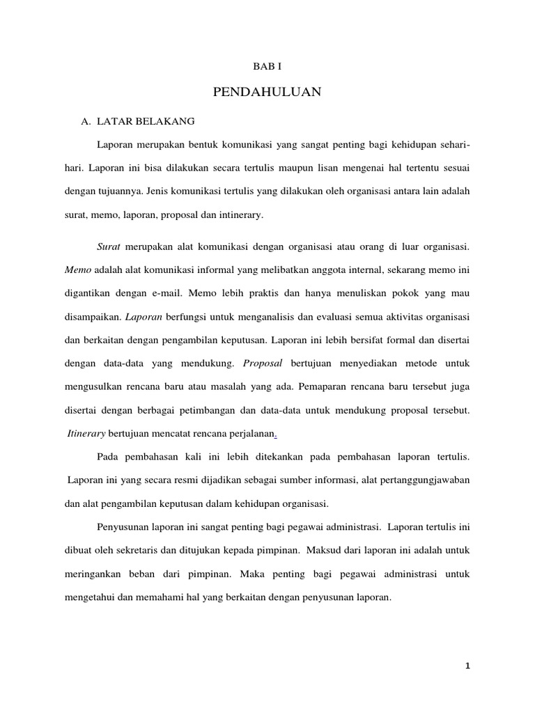 Tugas Makalah Laporan Manajerial