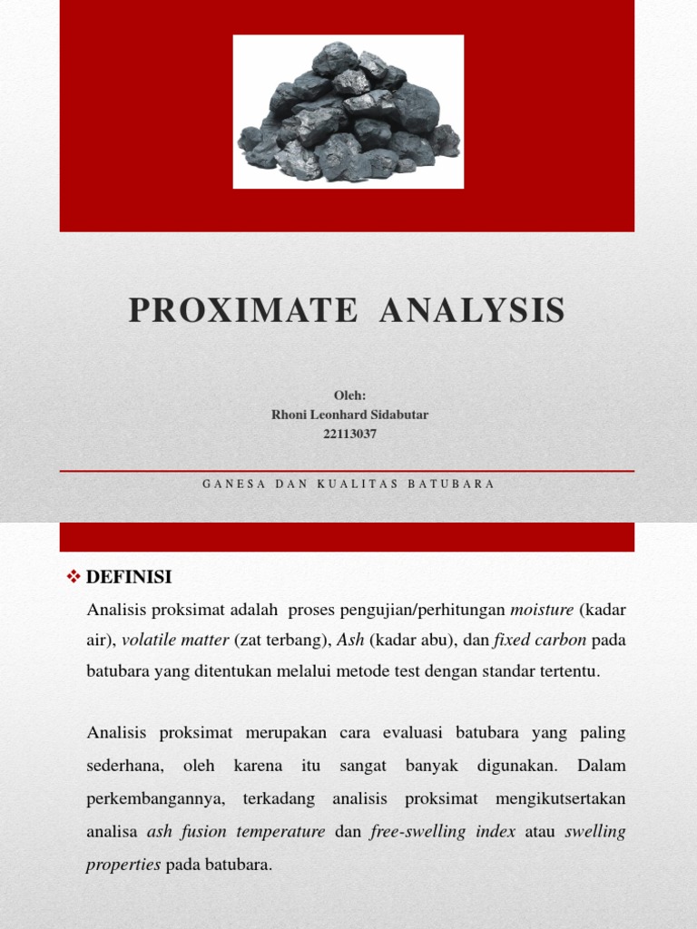 Analisis Proximate-Rhoni Leonhard Sidabutar-22113037 | PDF | Sains ...