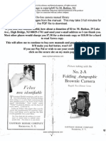 Kodak Folding Autographic Brownie 2-A Manual