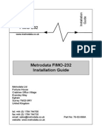 Metrodata FIMO-232 User Manual