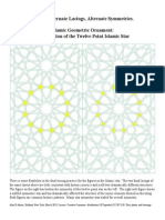 Islamic Geometric Ornament The 12 Point Islamic Star 2 Alternate Lacings