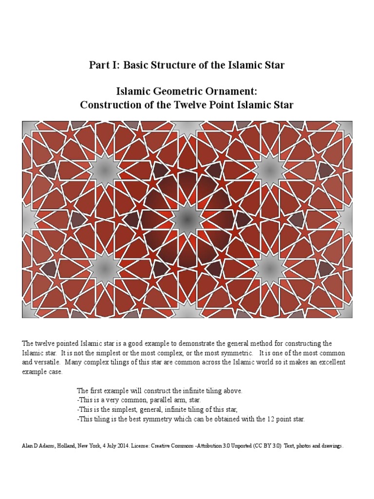 Constructing a 12-Point Islamic Star | PDF | Teaching Methods & Materials