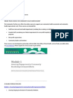 Module 1: Assuring Engagement in Community Health Improvement Efforts