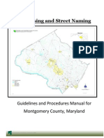 Addressing and Street Naming: Guidelines and Procedures Manual For Montgomery County, Maryland