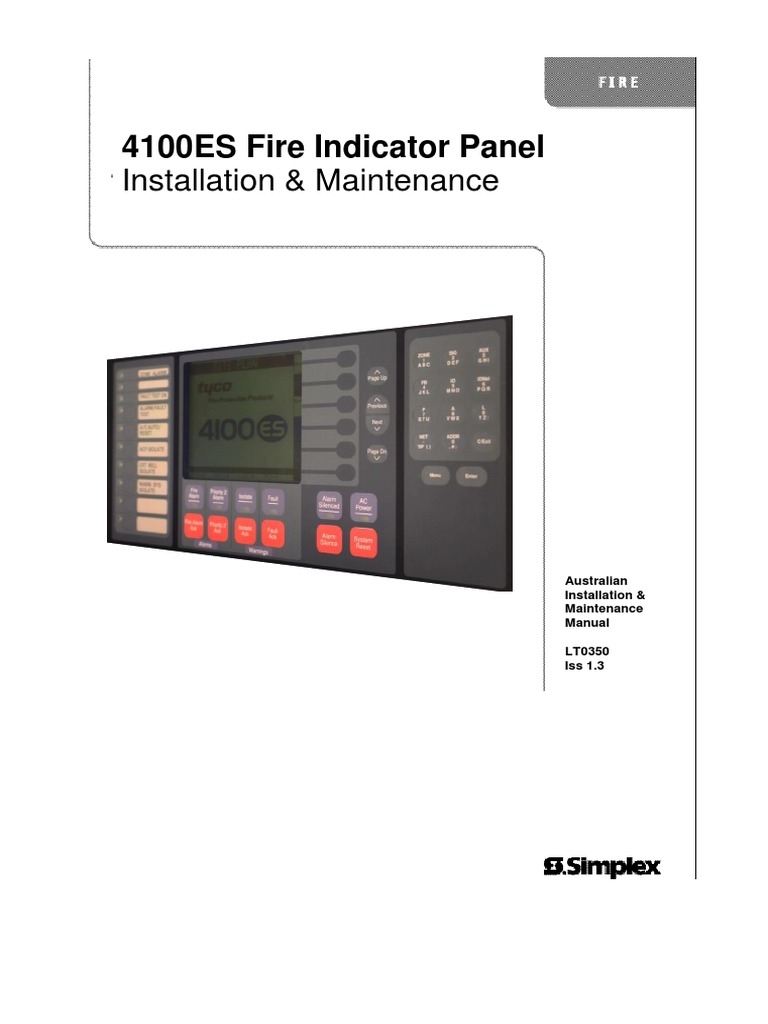 Simplex 4100es Installation and Maintenance | PDF | Network Interface ...