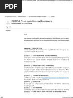 Download RHCSA Exam questions with answers - LINUX - IT Certification Forumpdf by aserraa SN244739945 doc pdf