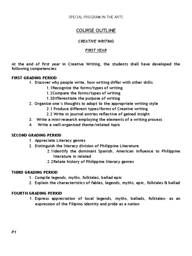 SPA_Course Outline | Dances | Mass Media