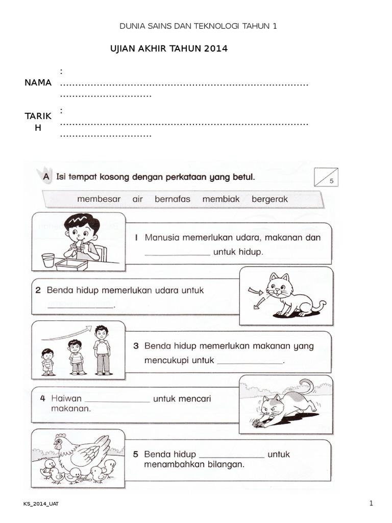 Soalan Matematik Tahun 1 Pat - Kuora o