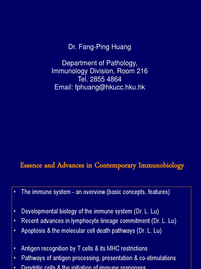 Overview of Immunology Concepts | PDF | Adaptive Immune System | Immune ...