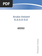 Aruba Instant 6.2.0.0-3.2 Release Notes PDF