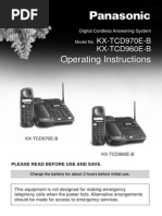 User Manual Panasonic Kx Tcd970 e